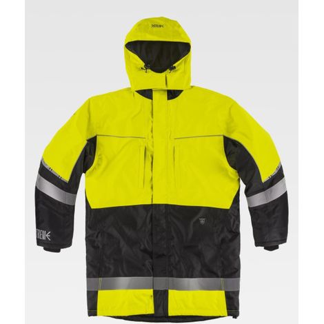 Parka WORKTEAM C7010 de visibilidad realzada - Frío Extremo e Impermeabilidad C7010 L Negro+Amarillo A.V. (1/5)