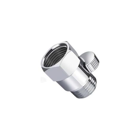 Valvola regolatrice di flusso per doccia in acciaio inox - compatibile con soffioni, tubi flessibili, ecc. - 1 pezzo, argento - Crezuo