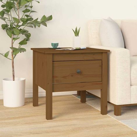 Table d'appoint-Table basse-Table Salon Marron miel 50x50x49 cm Bois massif de pin 135485 (1/5)