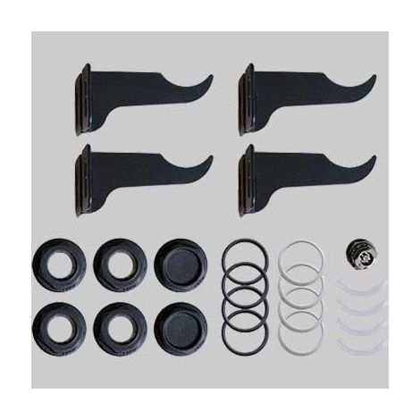 KIT PER RADIATORI COMPLETO DI MENSOLE BLACK COFFEE - 1"x 1/2