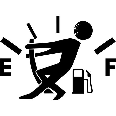 Autocollant de tableau de bord « Consommation de carburant élevée »  Autocollant pour réservoir EF