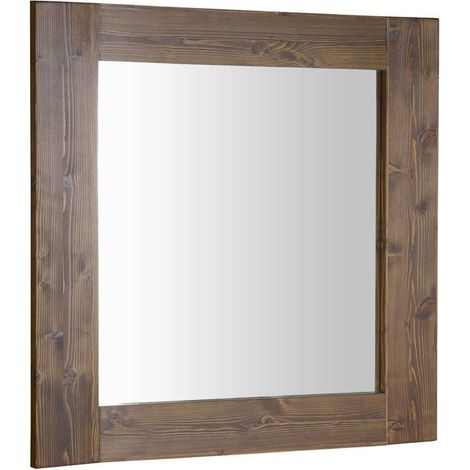 Sapho Brand - Specchio con cornice 80x80 cm, abete tinto BA051S (1/5)
