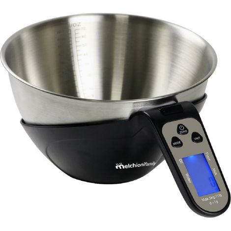 EQUILIBRA Küchenwaage mit Edelstahl-Schüssel 5 kg Kapazität