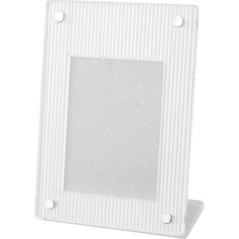 Cadre photo magnétique universel en acrylique transparent de 7,6 cm (3 pouces) pour cartes et billets de cinéma (motif vagues) (1/5)