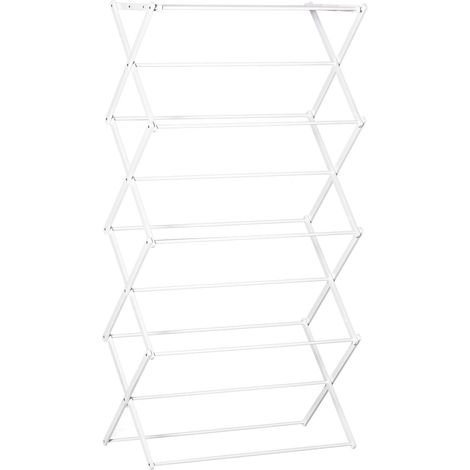Wäscheständer Faltbar 8-Stufig Turmtrockner Metall Kunststoff Weiß 74X35X144Cm