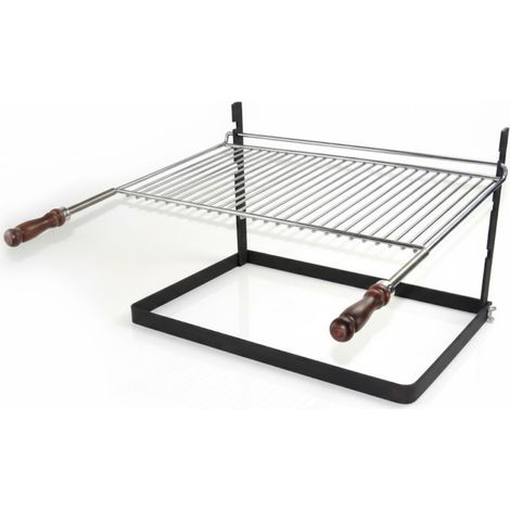 Parrilla Barbacoa de Hierro Fundido para Chimenea 65x40x23 cm Ideal para Chimeneas y Barbacoas (1/5)