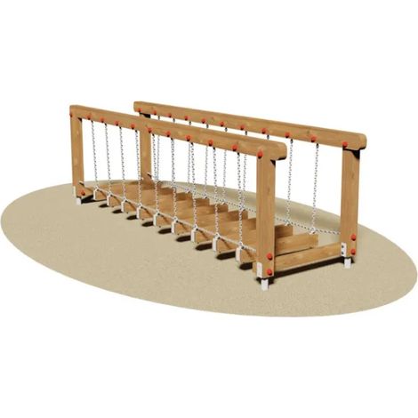 Passerella Missouri 817 Giochipark legno pino EN 1176 6-12 anni 340x90x110h