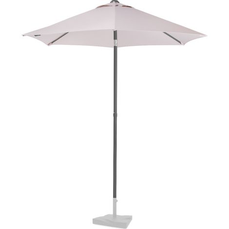 VONROC Premium-Sonnenschirm Torbole Ø200cm – Robuster Sonnenschirm – UV-beständig – Beige – Inklusive Schutzhülle