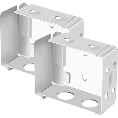 2 staffe di fissaggio per tende，Fissaggio per tende veneziane，Tende a rullo in legno，Supporto per binario superiore (6,35x4,45x2,54 centimetri) (1/5)