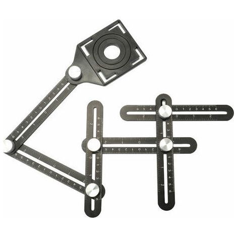 Multifonctionnel En Alliage D'Aluminium A Six Carreaux De Verre Pliant Regle Boue Watt Trepanation Lineation Locator Macons Outil Universel Perforatrice (1/5)