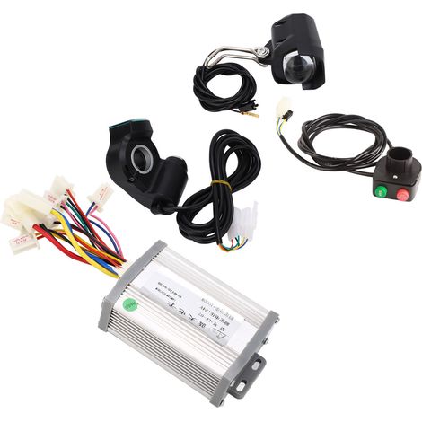 24V 1000W Elektrofahrrad-Umrüstsatz inklusive Bürstenregler, Daumengasschalter und Scheinwerfersatz (zum Austausch). (1/5)