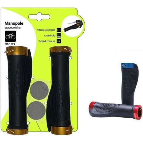 TRADE SHOP - Coppia Manopole Ergonomiche Manubrio Sterzo Bici Bicicletta Universale Xc-1629 -