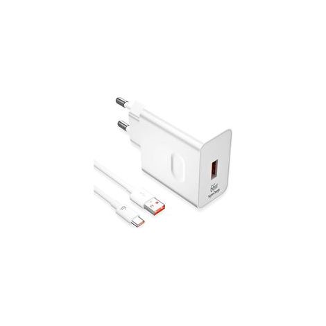 Cargador rápido 66W USB C 1m – Corriente 6A – Recarga 80% en 30 min – Compatible Honor Magic 6/7/90 Lite y Huawei - Magic7