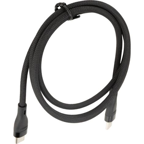 Câble USB-C vers USB-C 60W longueur 1m - noir - Zenitech (1/4)