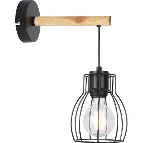 Applique Candellux Bernita legno nero interno 1xE27 IP20 (1/3)