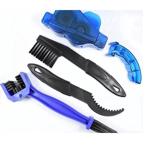 Kit de limpieza para bicicletas - Kit de mantenimiento - Mantenimiento de bicicletas - Cepillos multifuncionales - 6 piezas - Negro (1/5)