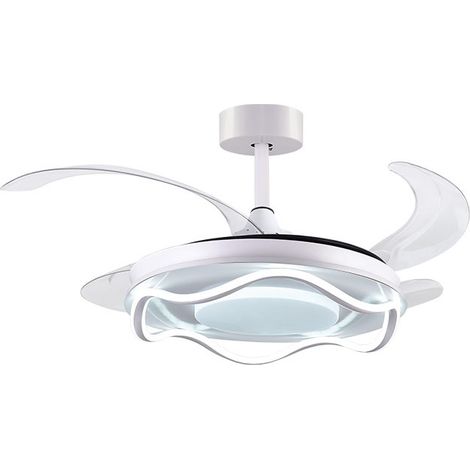 Ventilador dc antea blanco, 4 aspas retráctiles, 72w led 300040006000k, al.35xd.108/50cm (1/3)