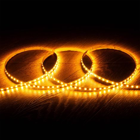 Striscia LED 24V DC SMD2835 120 LED/m 1000 lm/m 5m IP20 Larghezza 5 mm Super Narrow Taglio ad ogni 5 cm Bianco Caldo 2700K (1/4)