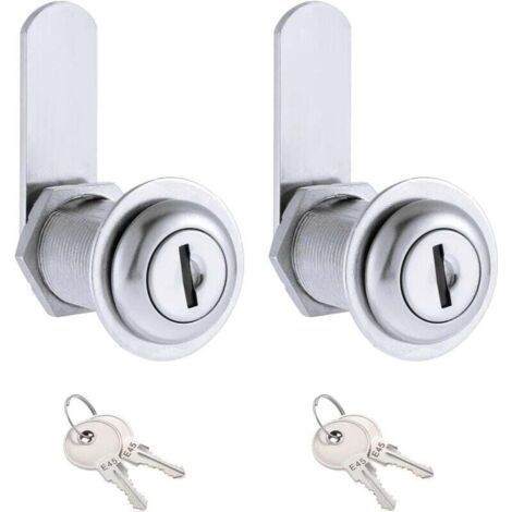 2 Pieces Mailbox Lock 1/8 Inch (30mm) Security Mailbox Lock, Cabinet Door Locks, Furniture Lock Door Locks for Dresser with 4 Keys (1/4)