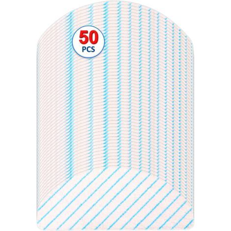 Disposable mop pads for ECOVACS DEEBOT OZMO T8/ T8+/ T8 AIVI/ T9/ T9 MAX vacuum cleaners, cleaning cloths, wiper pads, disposable cleaning cloths (50 pieces)--DTEKGAZ