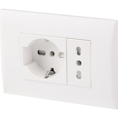 Kit Presa Bivalente Italiana Tedesca con Supporto e Placca 6787402 (1/3)