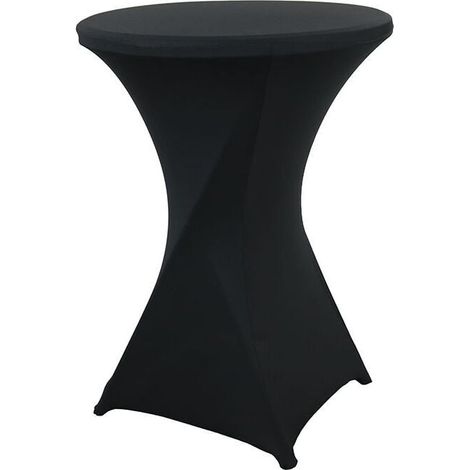 (schwarz) 60 cm × 110 cm Bistrotischdecke - Stehtisch - Cocktaildekor - Stretch-Spandex (1/5)