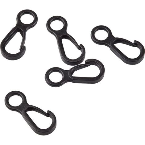 10Pcs Lanyard Hooks Bulk Small Plastic Hooks for Lanyards Clip Clasp Buckle Base Lanyard Hooks for Hanging Plastic Carabiners Small Tent Hooks