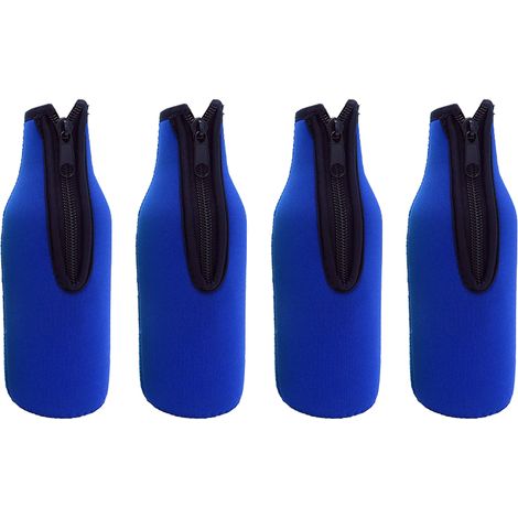 Housse isotherme zippée pour bouteille de bière. Garde la bière fraîche et les mains au chaud. Fond fermé. (1/5)