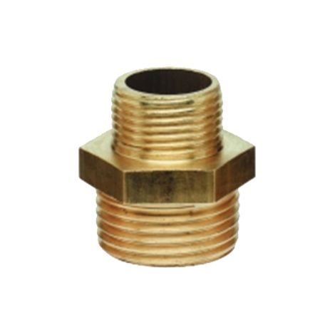 Raccordo riduttore, filettatura esterna 1/2" 3/8" BSP, ottone, per tubo di irrigazione a goccia 4051532