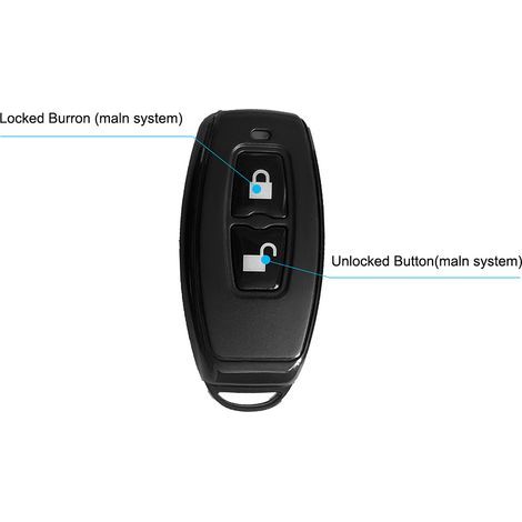 Ortviai Télécommande sans fil 433 MHz pour serrure invisible WF-018PRO – Clé intelligente à code roulant, noir, ABS (1/4)