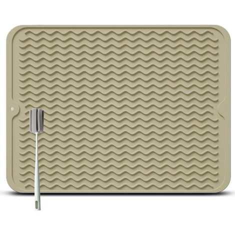 1 Tapis Égouttoir Vaisselle, Silicone Antibactérien, Pliable Antidérapant, Pour Cuisine Et Camping-car (1/4)