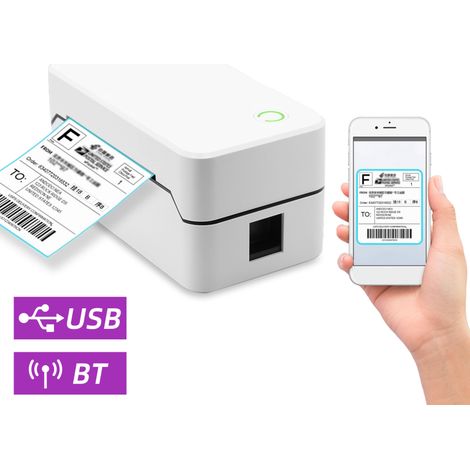 Imprimante étiquettes d'expédition USB 80mm – massicot auto, codes-barres 1D/2D, pour entreprises et commerces (1/5)