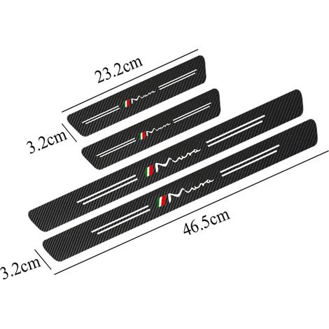 (Musa) 4 autocollants de seuil de porte en fibre de carbone pour Lancia Ypsilon Musa Thema Delta Accessoires auto (1/3)