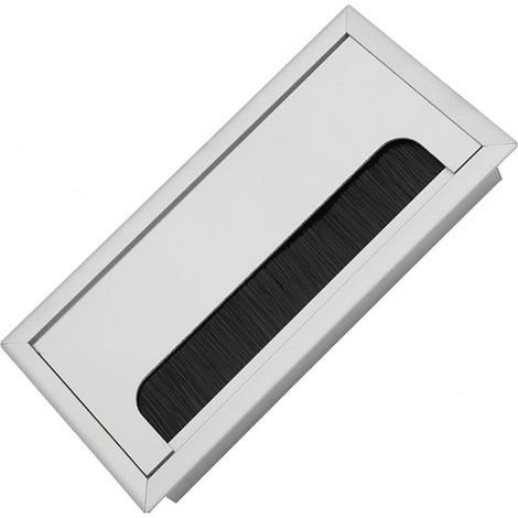 Cache-câbles carré en aluminium pour bureau (moyen) (1/5)