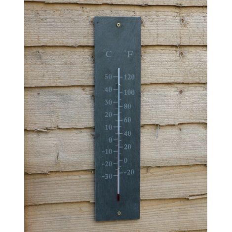 Garden 45cm Slate Thermometer Outdoor Temperature Centigrade Fahrenheit THSL04 (1/2)