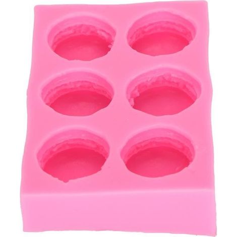 Moule à bougie Macaron - Silicone - Antiadhésif - Rose (1/4)