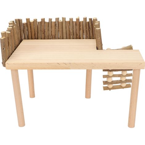 Piattaforma per arrampicarsi per criceti, area giochi decorativa in legno, piccoli animali, scala, aliante, orsetto di zucchero, orso dorato (1/5)