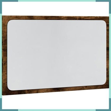834927 Miroir de salle de bain à LED chêne sonoma bois d'ingénierie (1/5)