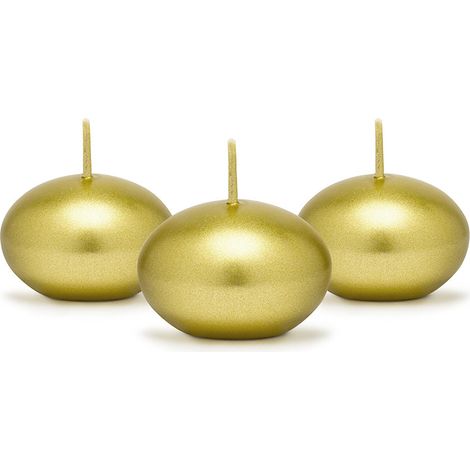 Bougie flottante métallique, dorée, 4 cm (1 paquet / 50 pièces) (1/5)