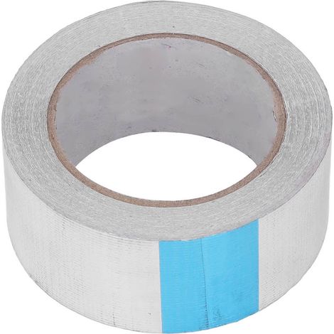 Ruban adhésif aluminium résistant à la chaleur, argenté, pour isolation et réparation de conduits, 20 mètres de long x 50 mm de large (1/5)