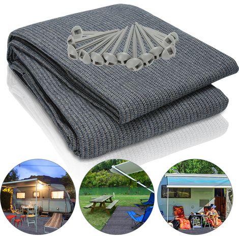 Wolketon Tappeto per tenda 400x600 cm HDPE PEHD Multifunzionale per piscina e campeggio