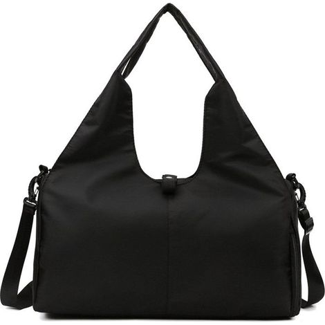 Sac Yoga Noir Tapis Sport, Compartiment Chaussures Cabine, Fitness Plage Voyage Pilates (1/5)