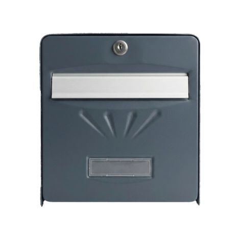 Clôture à domicile – Boîte aux lettres - 2 portes – acier galvanisé – Couleur gris anthracite (1/4)