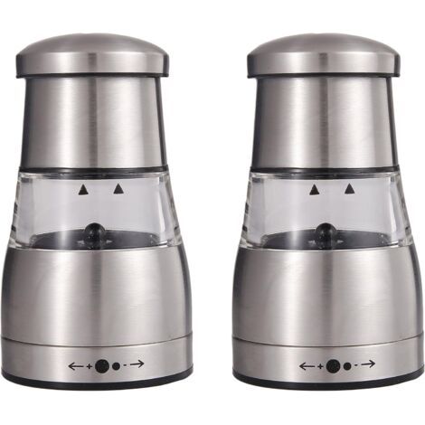 Macina sale e pepe, macina sale o pepe manuale, design elegante con impostazione di finezza regolabile, macina pepe Good Grips in acciaio inossidabile, scatola e grande capacità contiene 2 pezzi