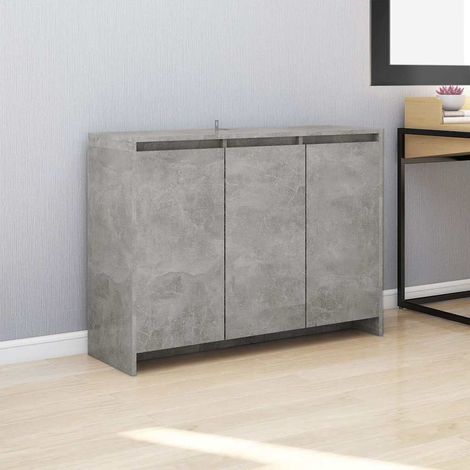 vidaXL Sideboard Concrete Grey 102x33x75 cm Engineered Wood (1/5)