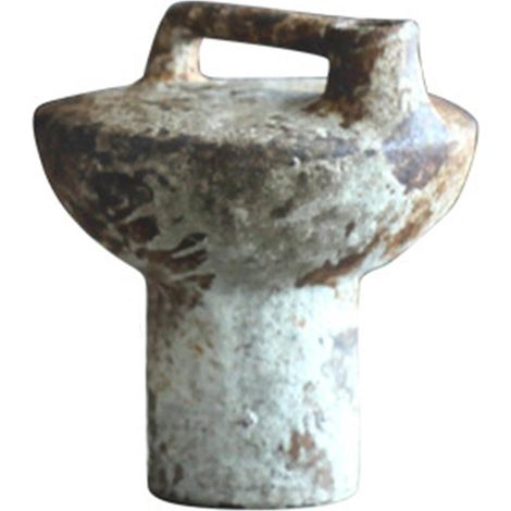 Vase en céramique, vase en faïence brute, composition florale vintage faite main style wabi-sabi, arrangement de fleurs séchées B (1/5)
