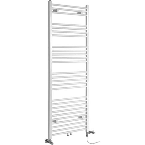 Hudson Reed Neva - Sèche-Serviettes Design Mixte Moderne - Raccordement Central - Blanc - 160 cm x 60 cm