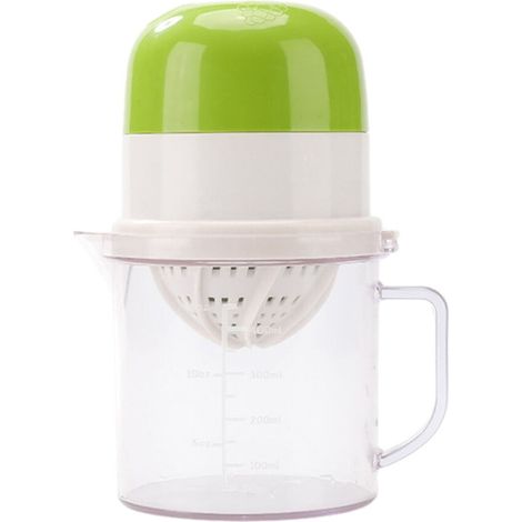Un indispensable pour la cuisine : un presse-agrumes manuel avec fonction de pression manuelle, comprenant un verre doseur et une râpe intégrés (offre spéciale). (1/5)