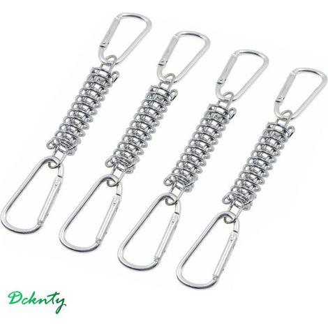 4 pièces Boucle à ressort de tente, acier inoxydable, pour fixation rapide de cordes d'auvent, camping, randonnée, pique-nique (1/4)