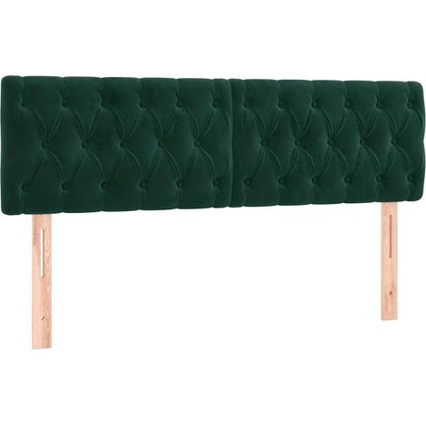 Maison Exclusive - Testiera Verde Scuro 144x7x78/88 cm in Velluto